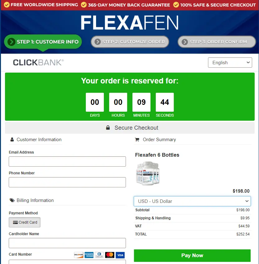 Flexafen Checkout